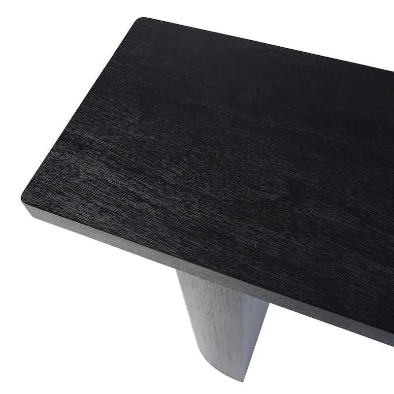 Console demi-lune en bois de manguier de