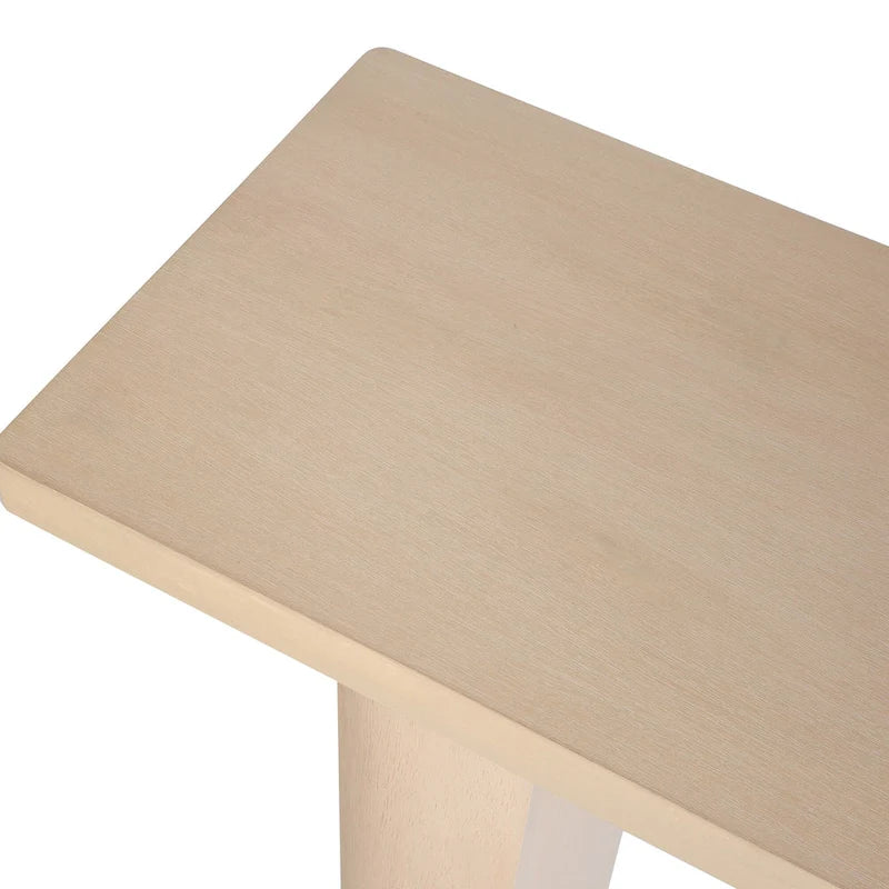Console demi-lune en bois de manguier de