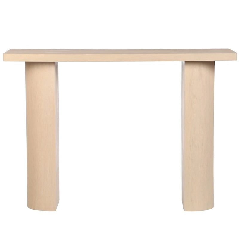 Console demi-lune en bois de manguier de