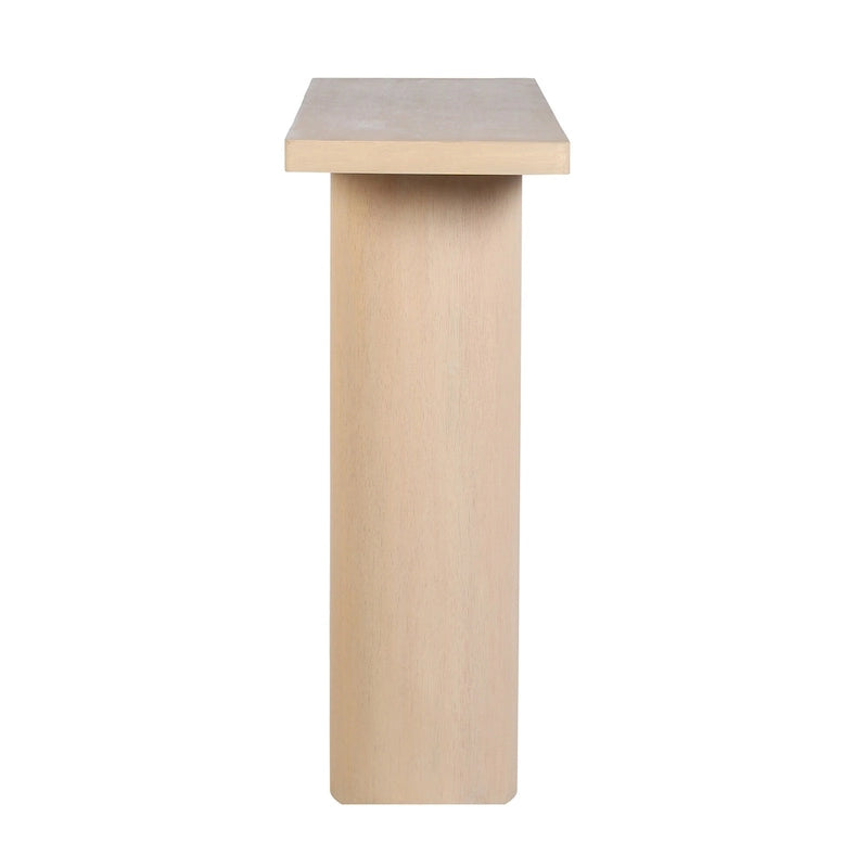 Console demi-lune en bois de manguier de