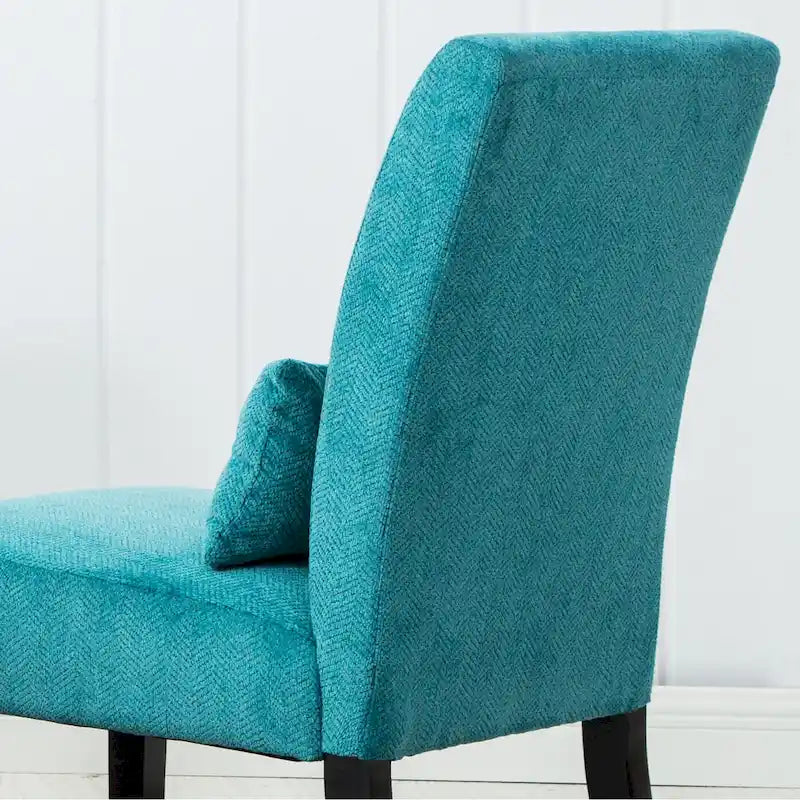 Fauteuil d'appoint dossier haut en polyester bleu sarcelle 31,75 po