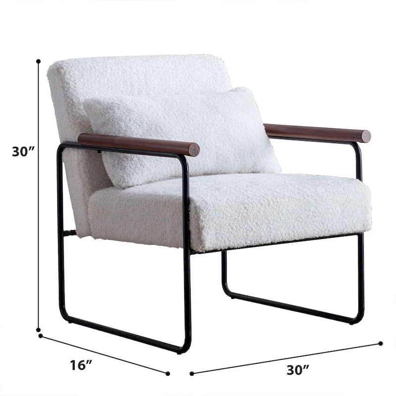 Fauteuil d'appoint en bois pour salon ou chambre