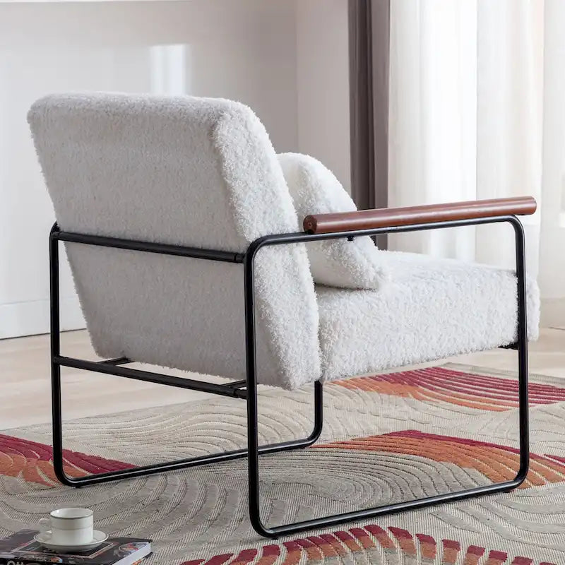 Fauteuil d'appoint en bois pour salon ou chambre