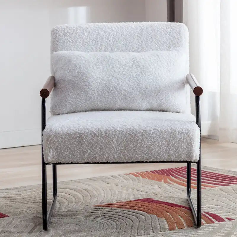 Fauteuil d'appoint en bois pour salon ou chambre