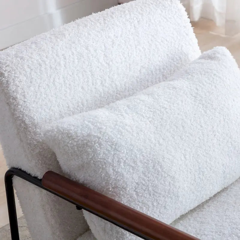 Fauteuil d'appoint en bois pour salon ou chambre