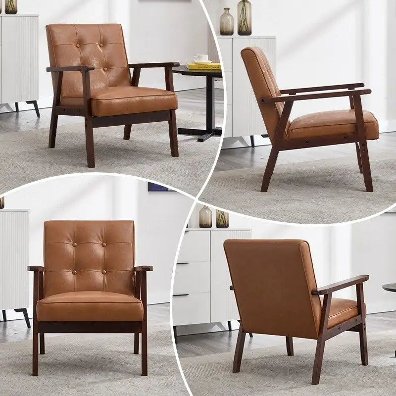 Fauteuil d'appoint en bois pour salon ou chambre