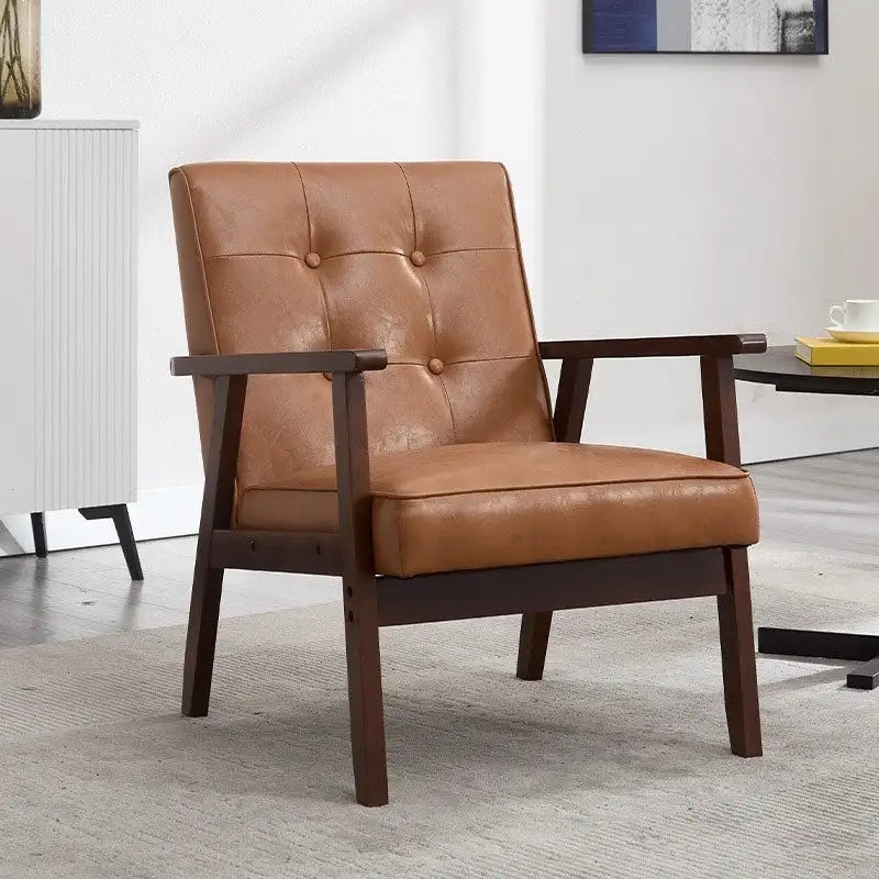Fauteuil d'appoint en bois pour salon ou chambre