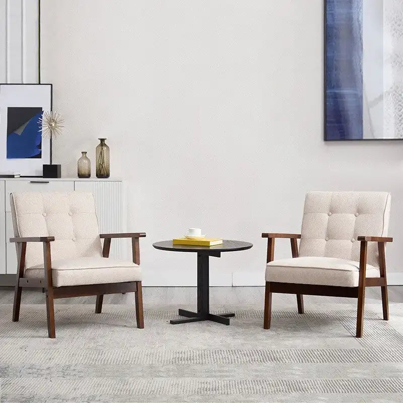 Fauteuil d'appoint en bois pour salon ou chambre