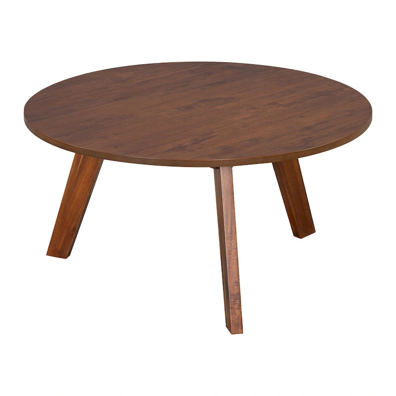 Table basse ronde en bois d'acacia par