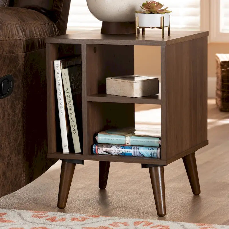 Table d'appoint Bankekind moderne en noyer