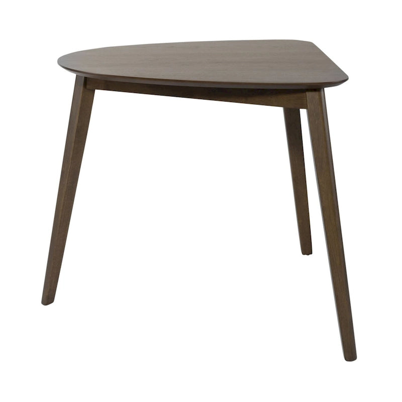 Ensemble de 4 tables d'appoint triangulaires en noyer satiné