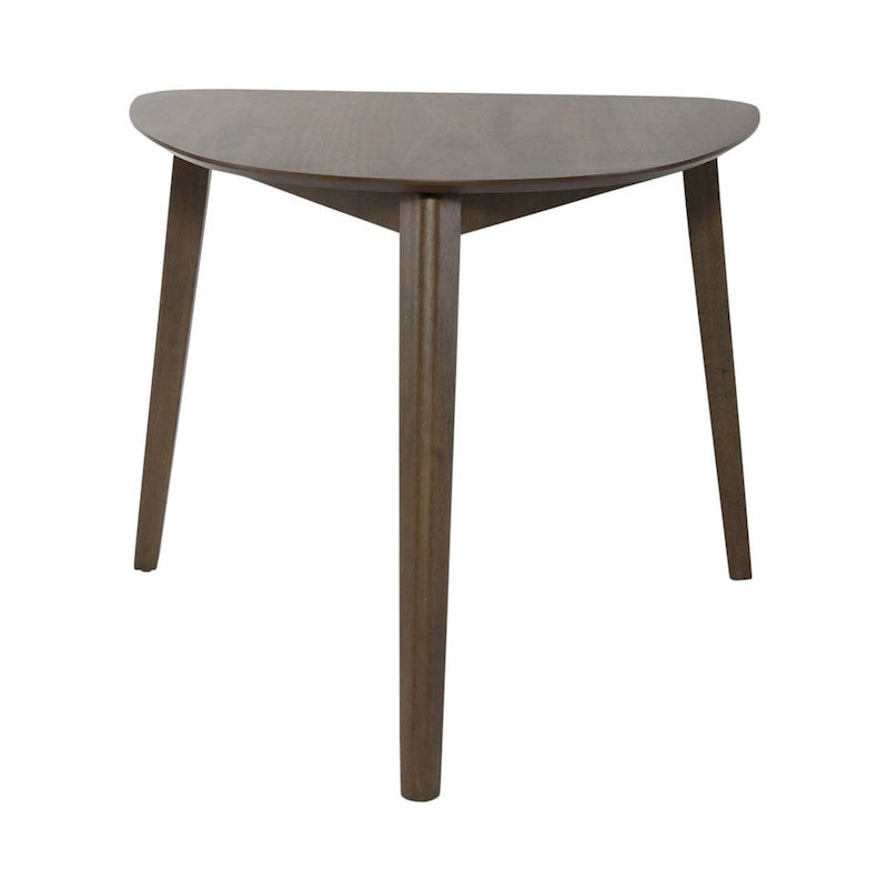 Ensemble de 4 tables d'appoint triangulaires en noyer satiné
