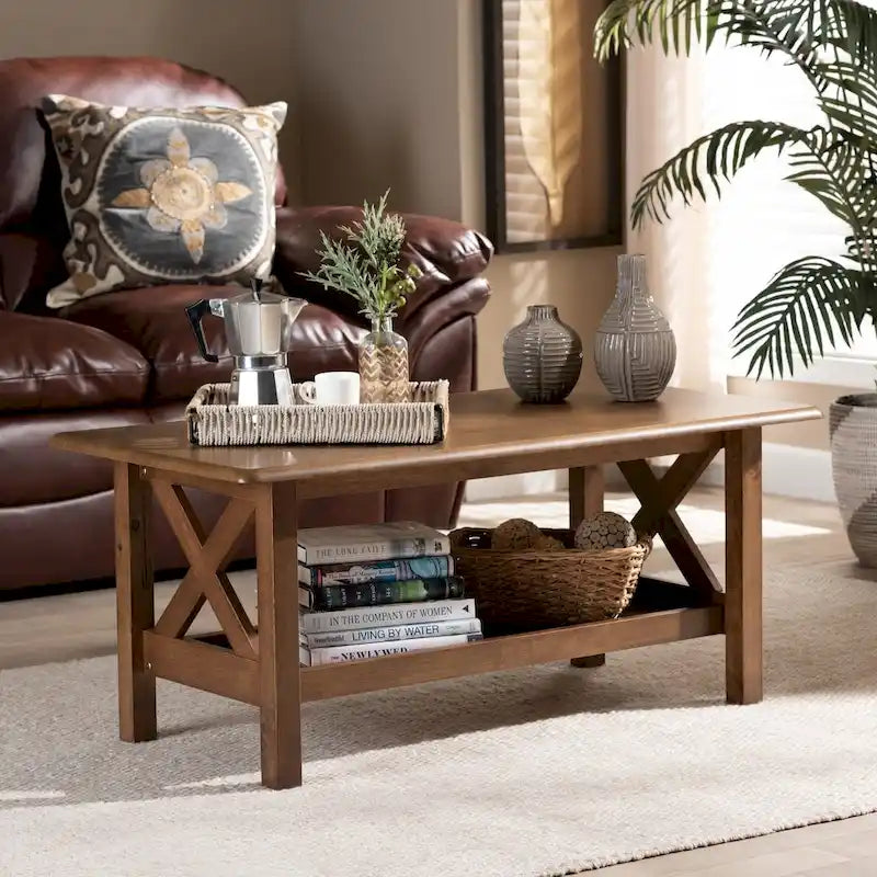 Table basse noyer