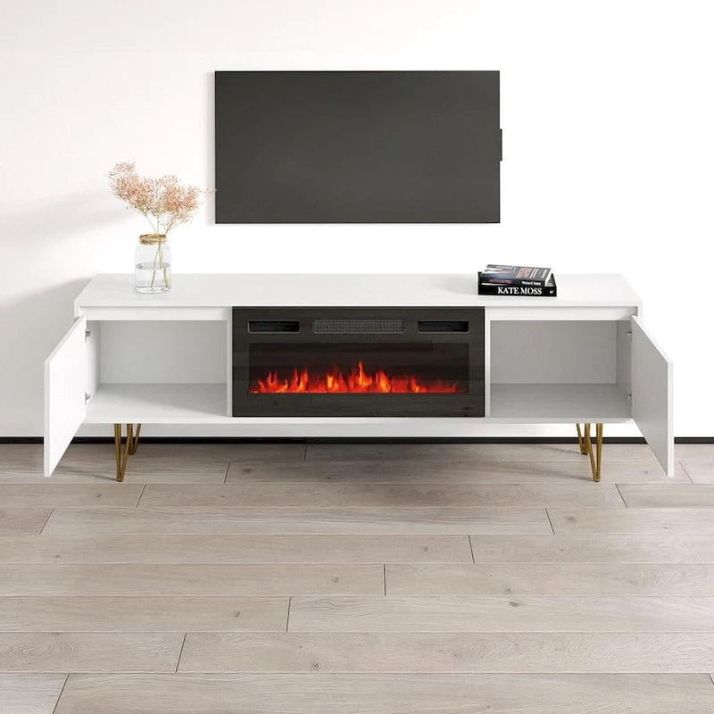 Meuble TV avec cheminée Haïfa