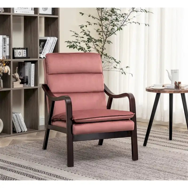 Fauteuil en velours  24.8, style moderne du milieu du siècle