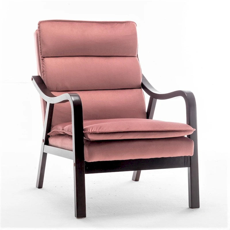 Fauteuil en velours  24.8, style moderne du milieu du siècle