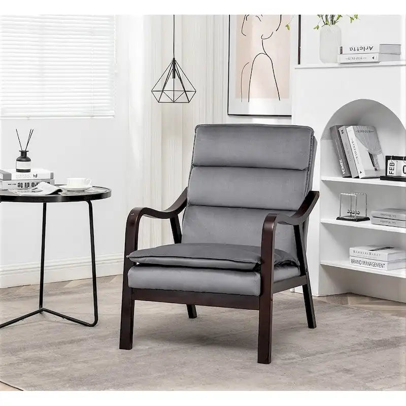 Fauteuil en velours  24.8, style moderne du milieu du siècle