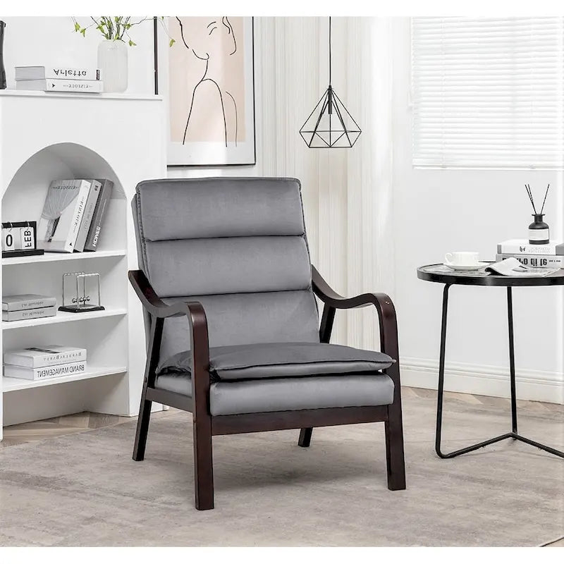 Fauteuil en velours  24.8, style moderne du milieu du siècle