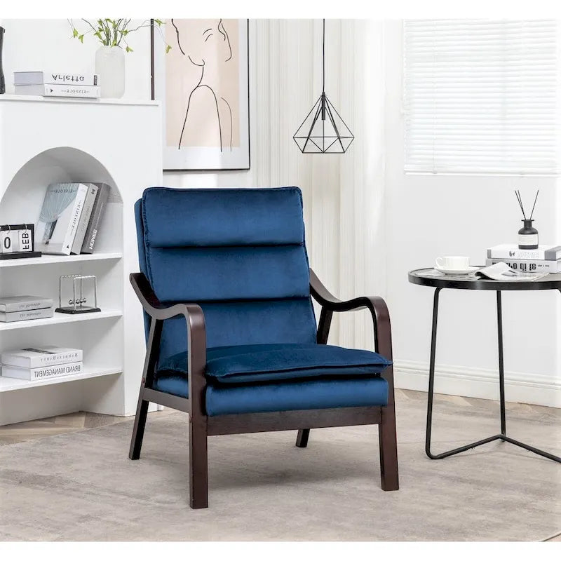 Fauteuil en velours  24.8, style moderne du milieu du siècle