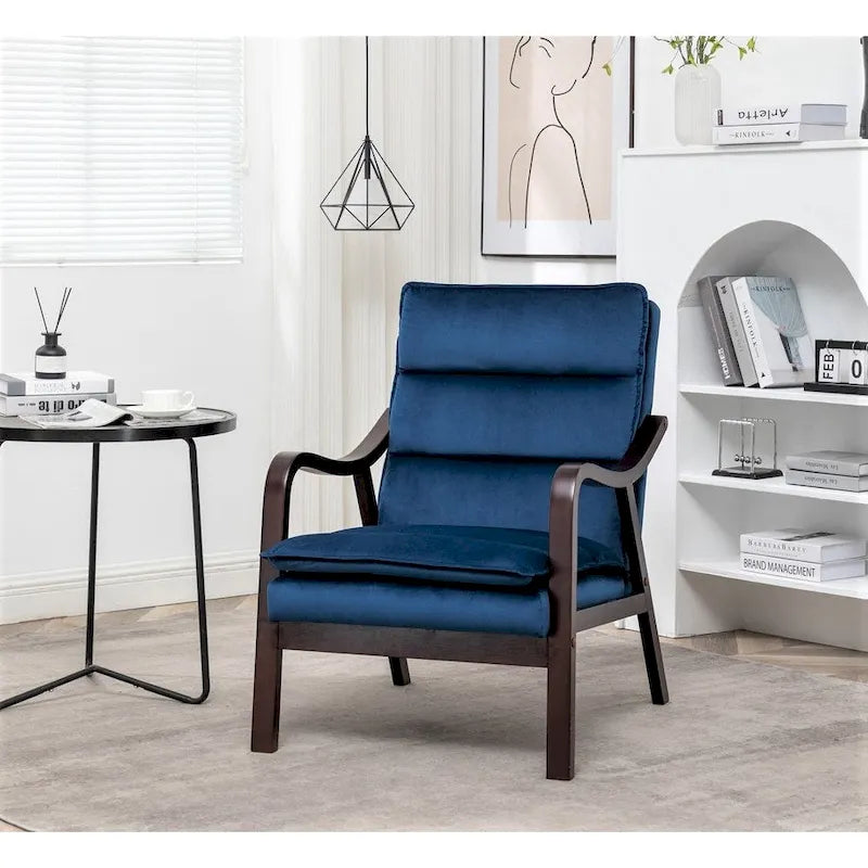 Fauteuil en velours  24.8, style moderne du milieu du siècle