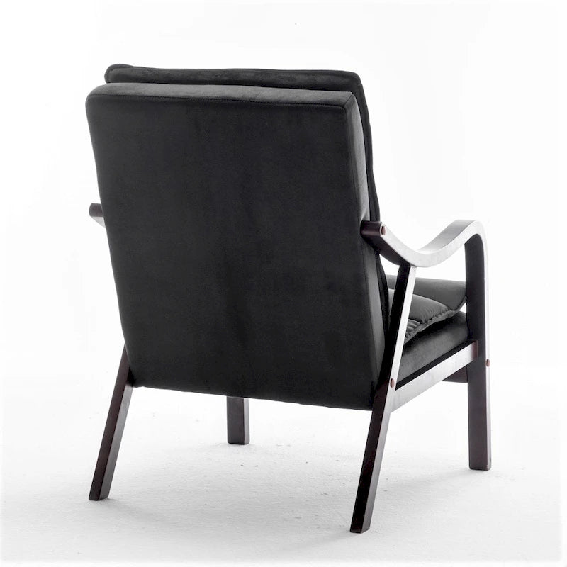 Fauteuil en velours  24.8, style moderne du milieu du siècle