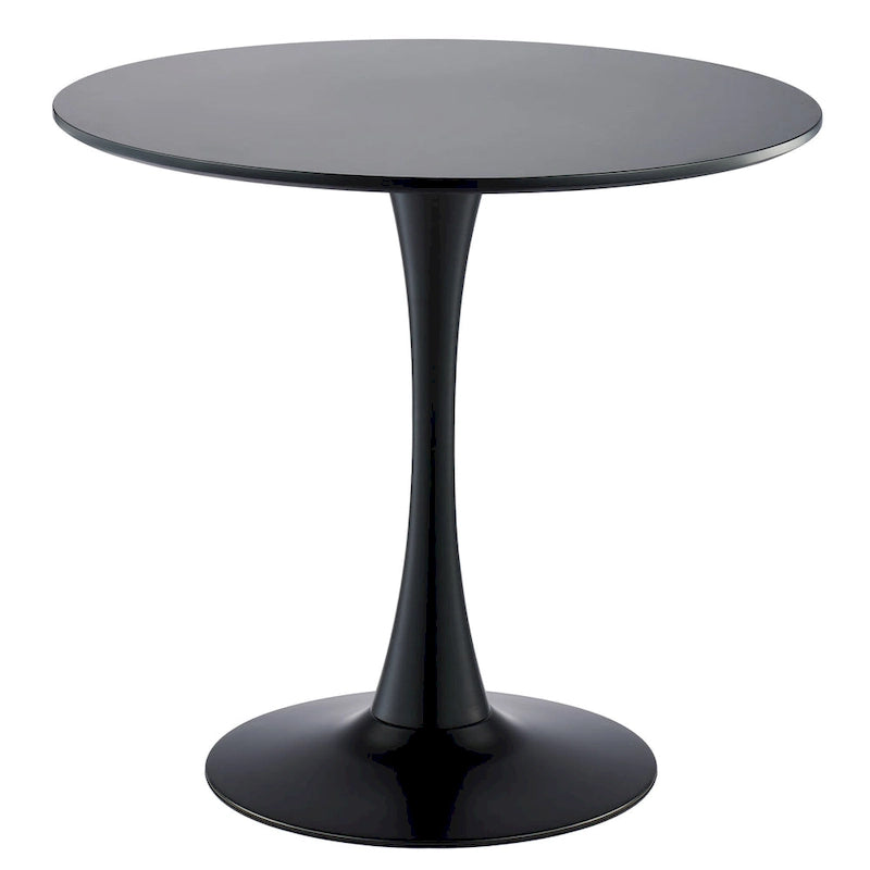 Table de cuisine et de salle à manger moderne ronde de 80 cm pour 2-4 personnes
