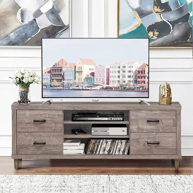 Meuble TV avec rangements pour téléviseurs jusqu'à 65 pouces - Voir détails