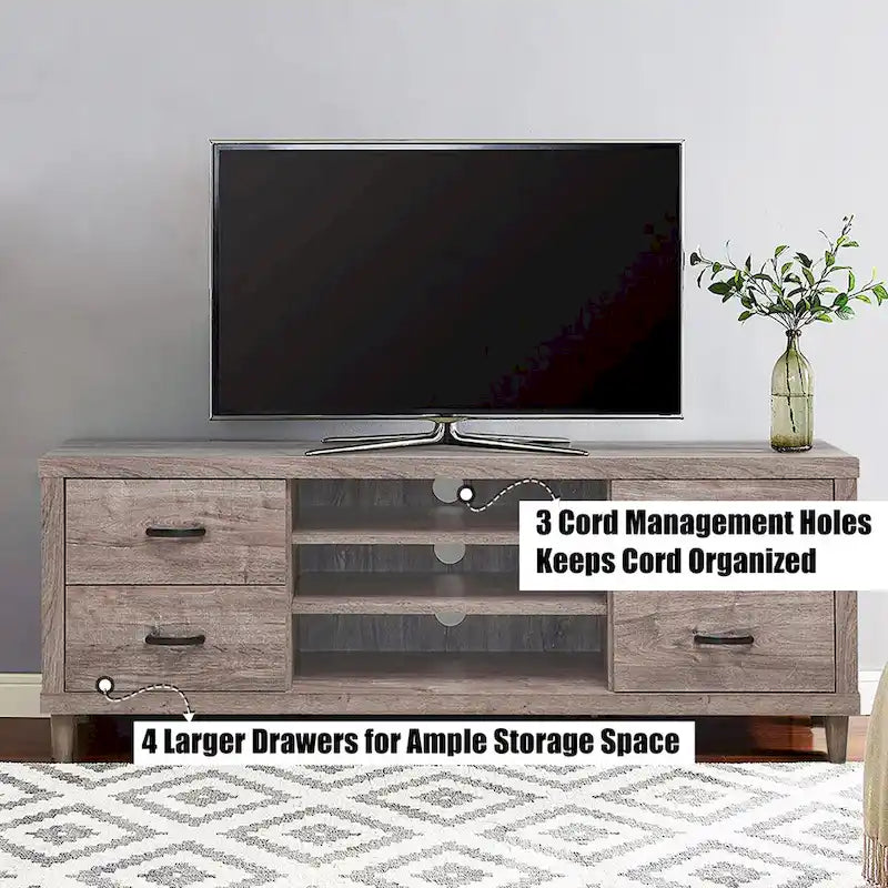 Meuble TV avec rangements pour téléviseurs jusqu'à 65 pouces - Voir détails