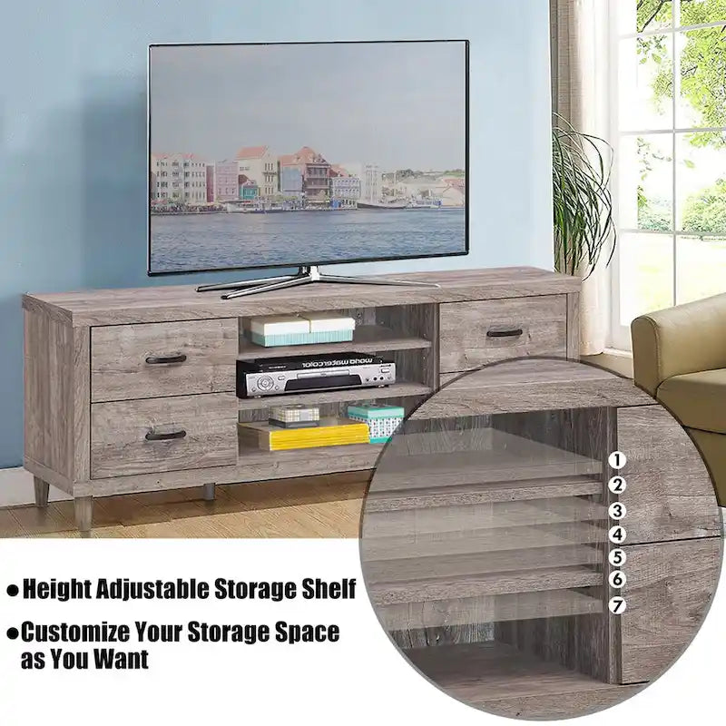 Meuble TV avec rangements pour téléviseurs jusqu'à 65 pouces - Voir détails