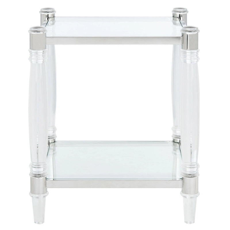 Table d'appoint en acrylique Couture – 20 l x 20 P x 24 H – 20 l x 20 P x 24 H