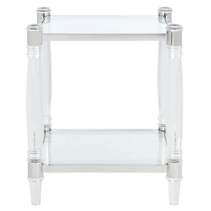 Table d'appoint en acrylique Couture – 20 l x 20 P x 24 H – 20 l x 20 P x 24 H
