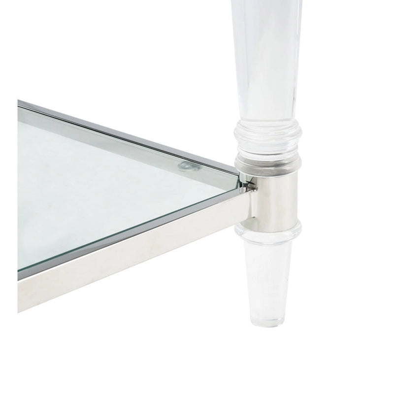 Table d'appoint en acrylique Couture – 20 l x 20 P x 24 H – 20 l x 20 P x 24 H