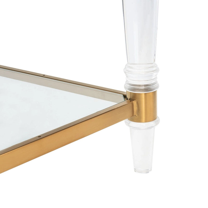 Table d'appoint en acrylique Couture – 20 l x 20 P x 24 H – 20 l x 20 P x 24 H