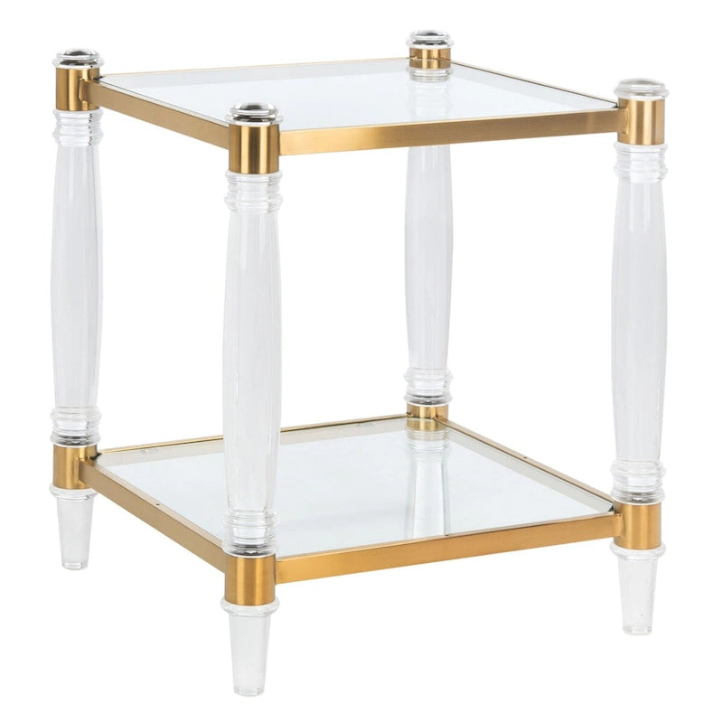 Table d'appoint en acrylique Couture – 20 l x 20 P x 24 H – 20 l x 20 P x 24 H