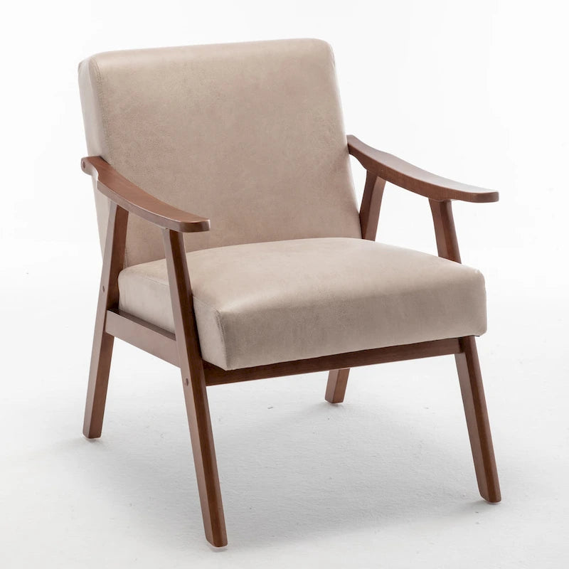Fauteuil d'appoint à cadre en bois massif