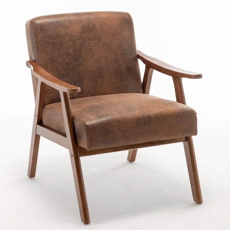 Fauteuil d'appoint à cadre en bois massif