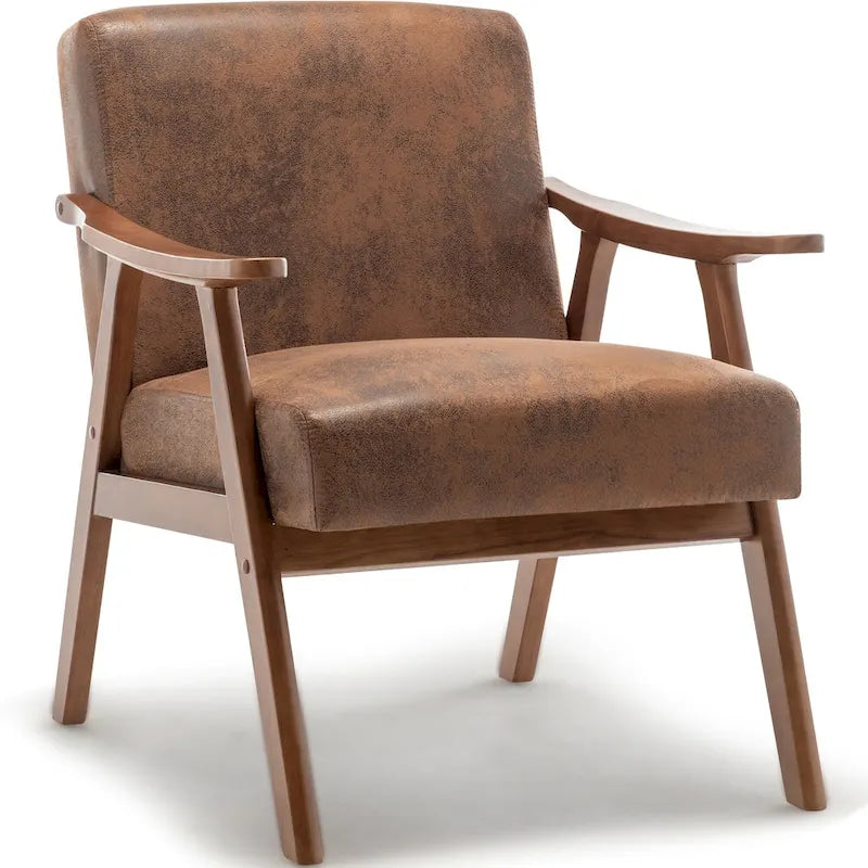 Fauteuil d'appoint à cadre en bois massif