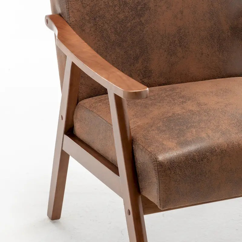 Fauteuil d'appoint à cadre en bois massif