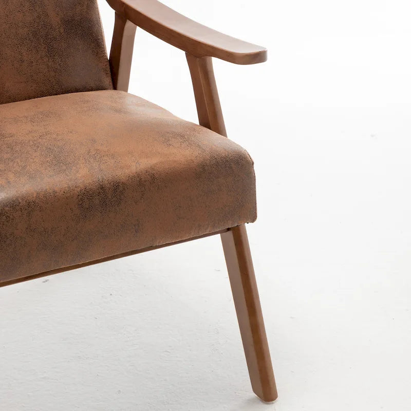 Fauteuil d'appoint à cadre en bois massif