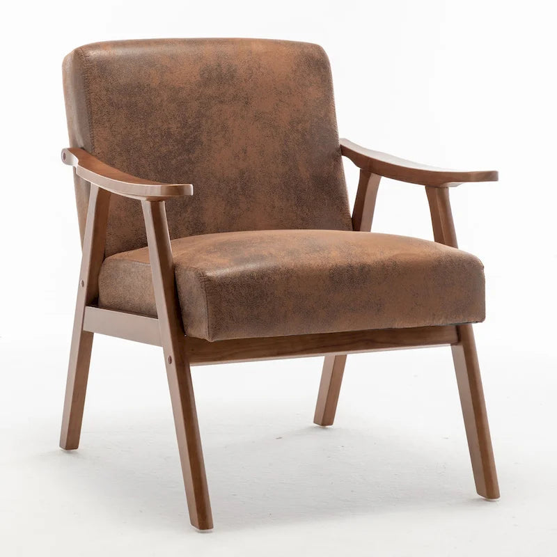 Fauteuil d'appoint à cadre en bois massif