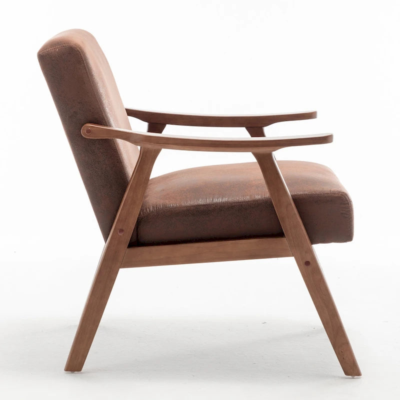 Fauteuil d'appoint à cadre en bois massif