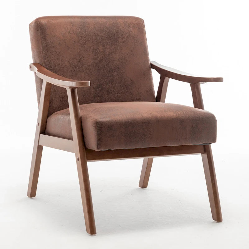 Fauteuil d'appoint à cadre en bois massif