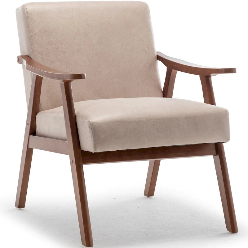 Fauteuil d'appoint à cadre en bois massif