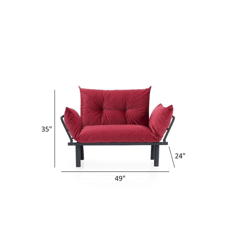 Futon causeuse, cadre pliable