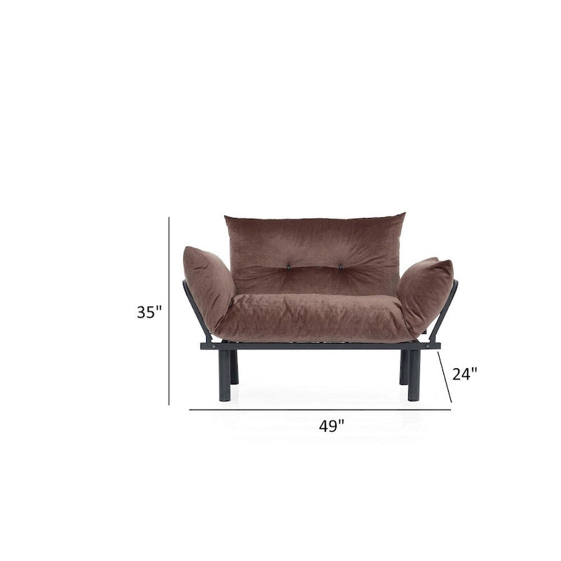 Futon causeuse, cadre pliable