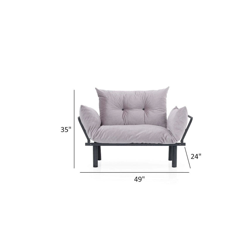 Futon causeuse, cadre pliable
