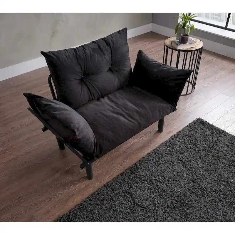 Futon causeuse, cadre pliable