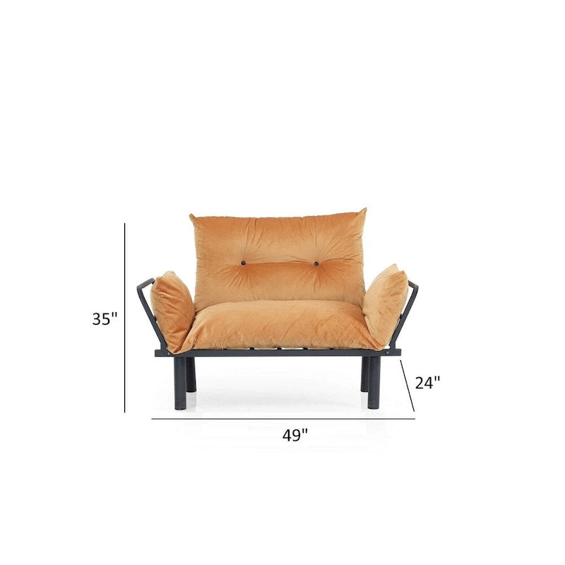 Futon causeuse, cadre pliable