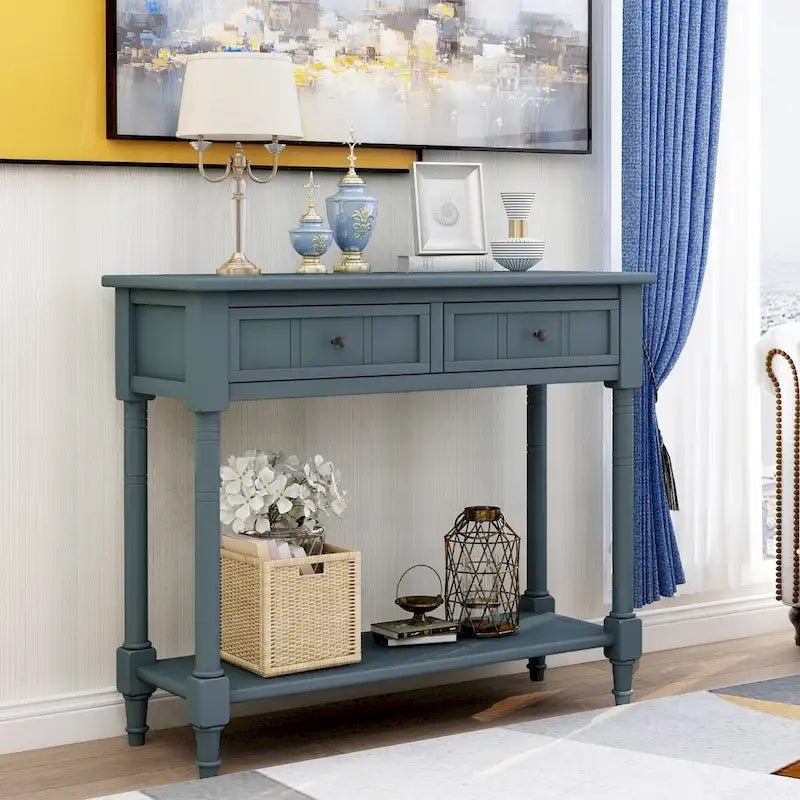 Console Daisy avec 2 tiroirs et étagère inférieure
