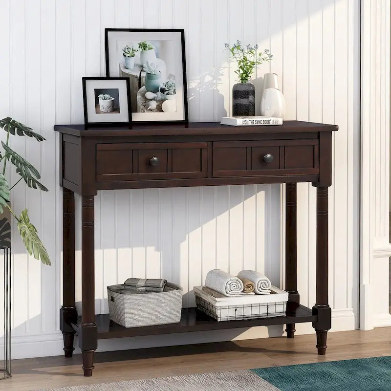 Console Daisy avec 2 tiroirs et étagère inférieure